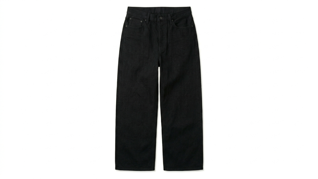 baggy raw denim